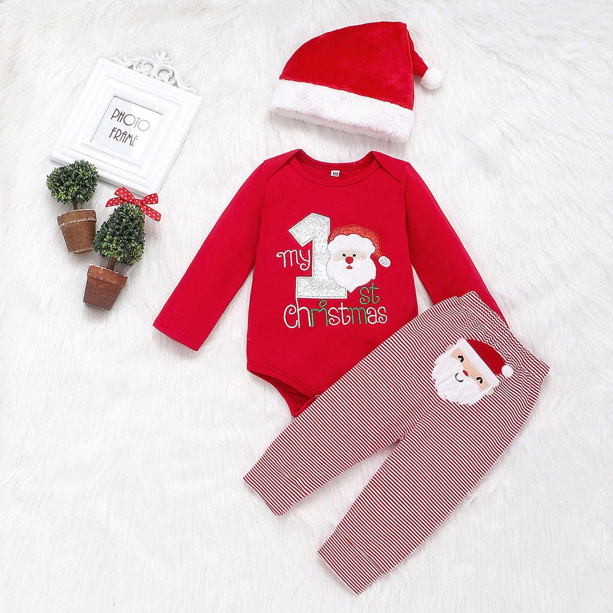 Festive Santa Claus Kids Set: Spread holiday joy with this adorable ensemble—in-store now for celebrations! image 2
