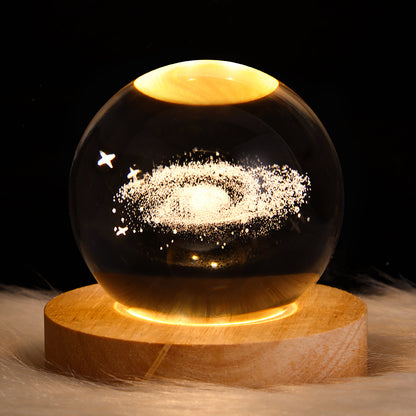  "Elevate your space with our enchanting LED Table Lamp - Galaxy Crystal Ball 3D Moon."