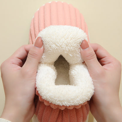 Stay stylishly warm with our fleece-lined platform cotton shoes—full heel wrap for comfort and trend.