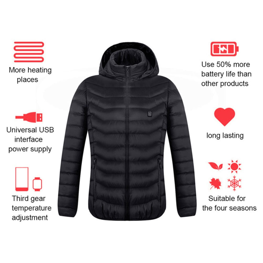 Stay warm anywhere with our USB Heated Jacket—lightweight, washable, and ready for ultimate comfort! image 5
