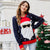  Festive Women's Christmas Sweater: Cute Santa design for holiday cheer—available in-store for cozy celebrations! image 1