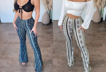  "Shop trendy Elastic Waist Wide Leg Pants for women - Slim, sexy, and stylish prints!"