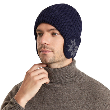Men's Thickened Fleece-Lined Woolen Cap