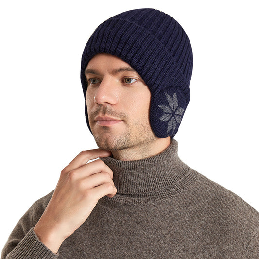 Men's Thickened Fleece-Lined Woolen Cap