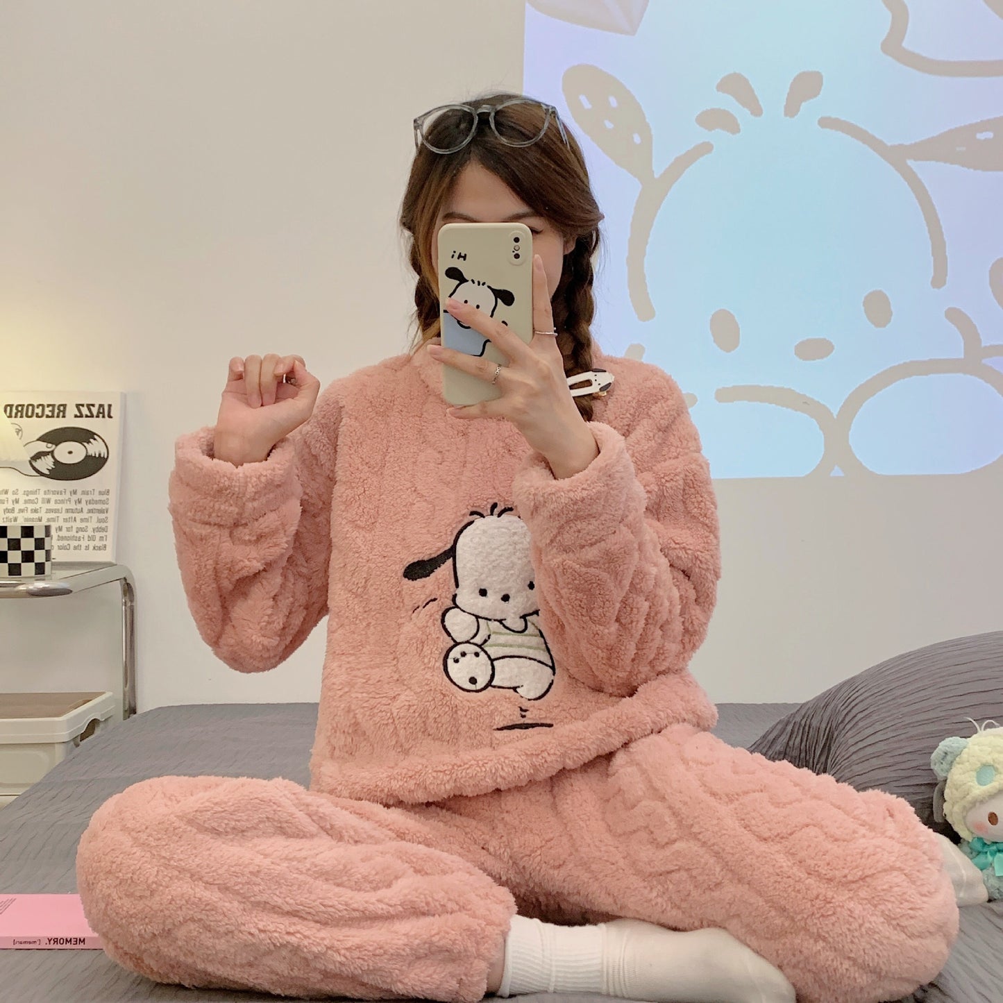  "Cozy up in style with our Fluffy Pajama Set – Thick coral velvet perfection for comfort!" image 10