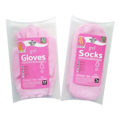"Revitalize with our Spa Gel Gloves, a soothing foot and hand mask for intense moisturizing." 4