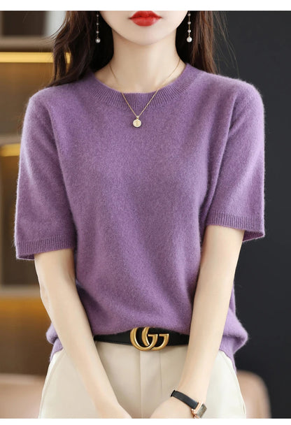 Spring & Summer New Short-Sleeved Cotton T-Shirts for Women