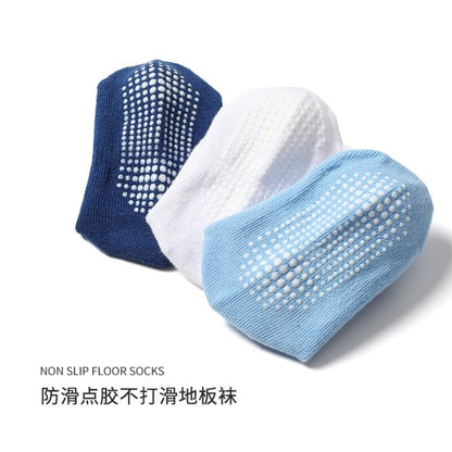6 Pairs Children's Anti-slip Boat Socks for Boys 1-3 Years