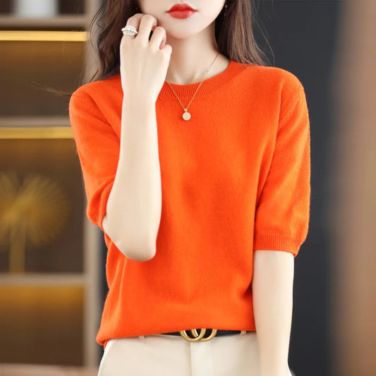 Spring & Summer New Short-Sleeved Cotton T-Shirts for Women