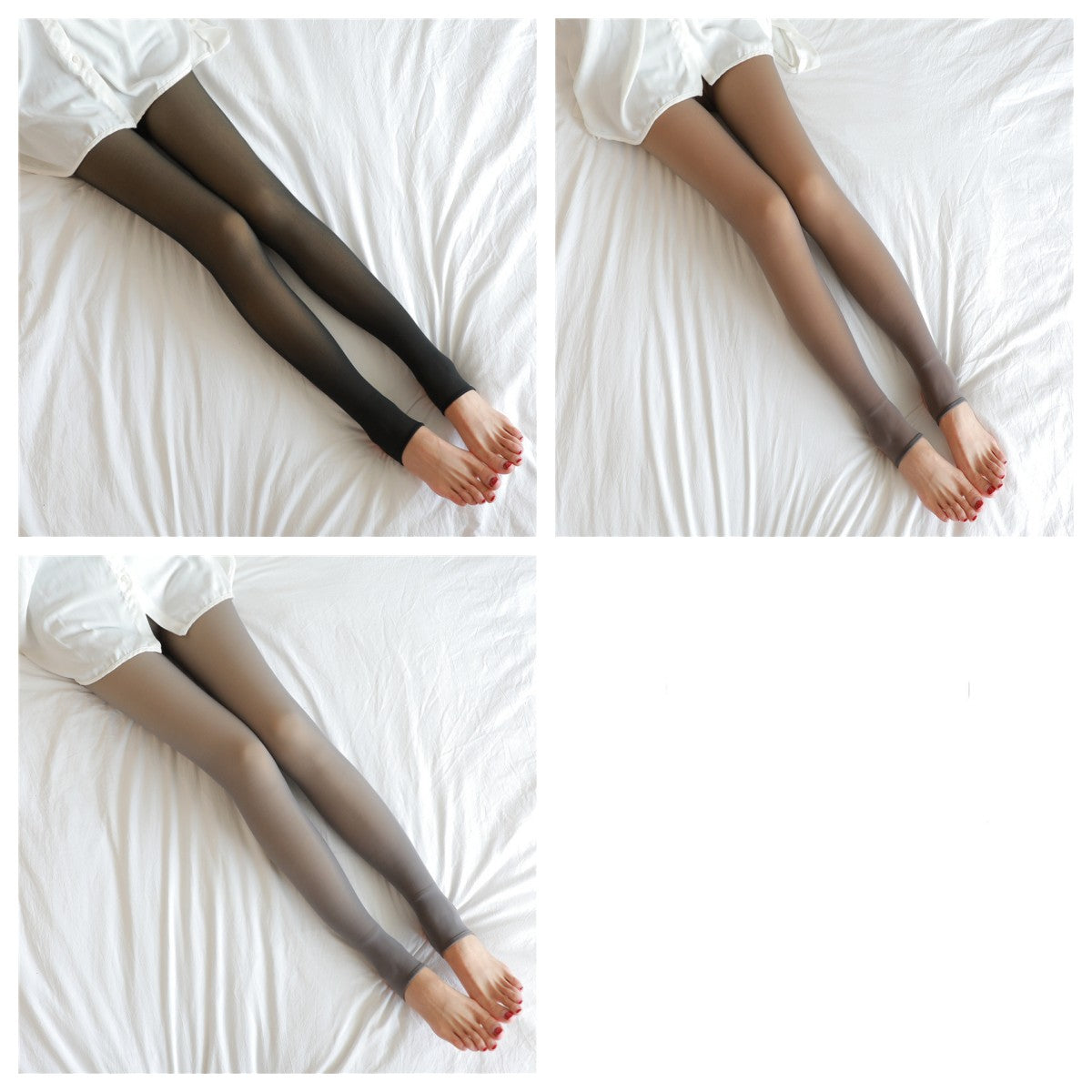 Chic Leggings with Fake Translucent design and Warm Fleece lining – available now for ultimate style! image 20