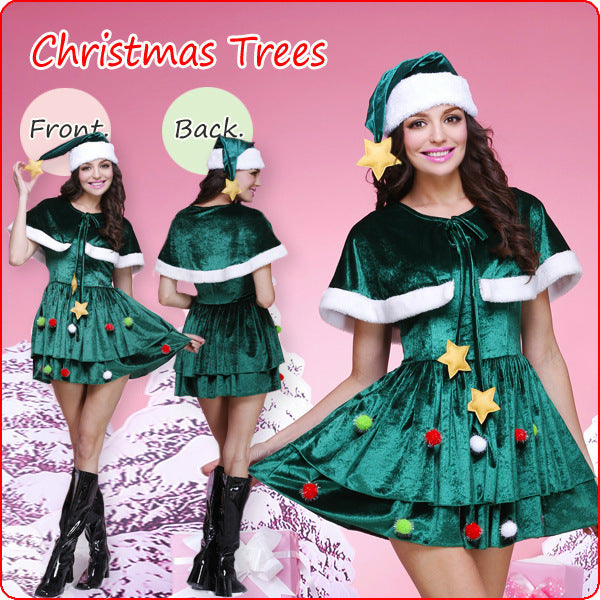 Radiate festive cheer in our Green Christmas Tree Dress—a merry blend of style and holiday spirit! image 1