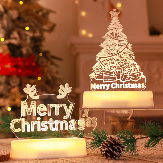 Illuminate the season with Christmas Decoration 3D Lamp. Festive LED Night Lights, perfect Christmas ornaments. image 1