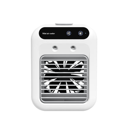 "Portable air cooler fan, water cooling fan for rooms, offices, and cars; rechargeable air cooler cooling fan."