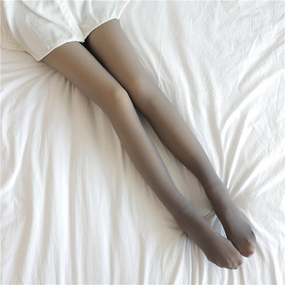 Chic Leggings with Fake Translucent design and Warm Fleece lining – available now for ultimate style! image 28