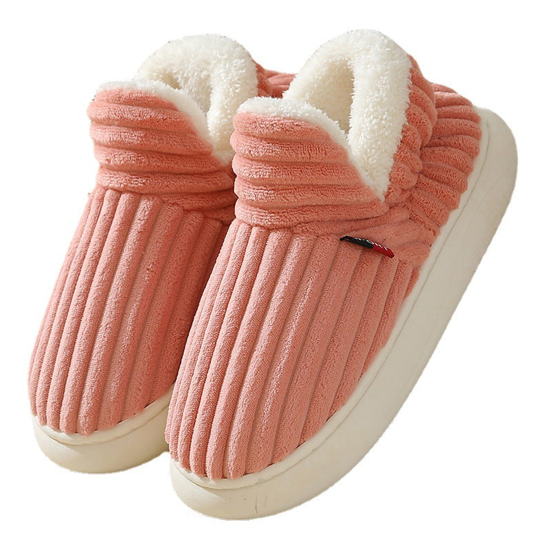 Stay stylishly warm with our fleece-lined platform cotton shoes—full heel wrap for comfort and trend.