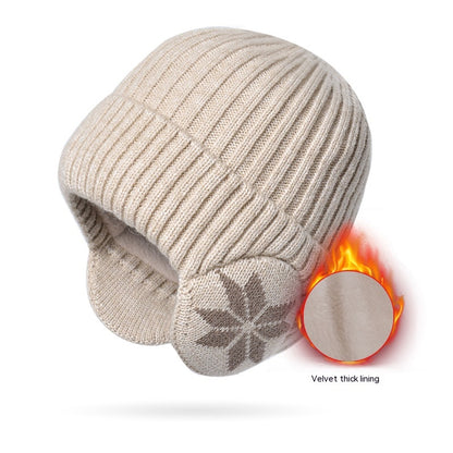 Men's Thickened Fleece-Lined Woolen Cap