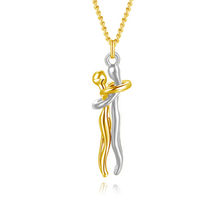  "Unisex Love Hug Pendant Necklace – Ideal Valentines Day Lover Gift. Express eternal love stylishly." image  10