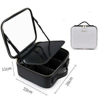 "Illuminate your beauty on the go with our Smart LED Cosmetic Makeup Travel Bag."