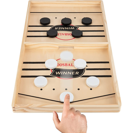 Wooden Sling Puck Game, Family Fun for All Ages