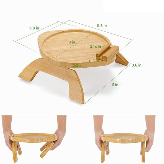  "Upgrade your space with our Non-Slip Wooden Table Couch Tray – a functional blend of style and convenience."