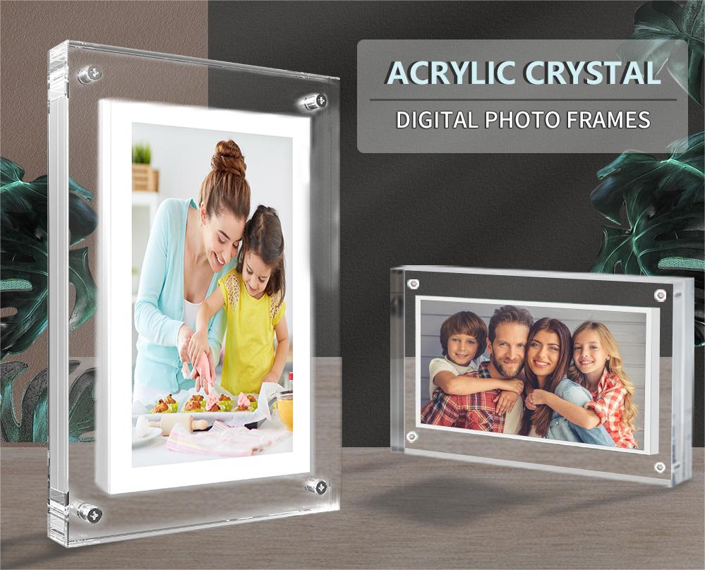  "Elevate memories with our Acrylic Digital Photo Video Frame – modern elegance for cherished moments."