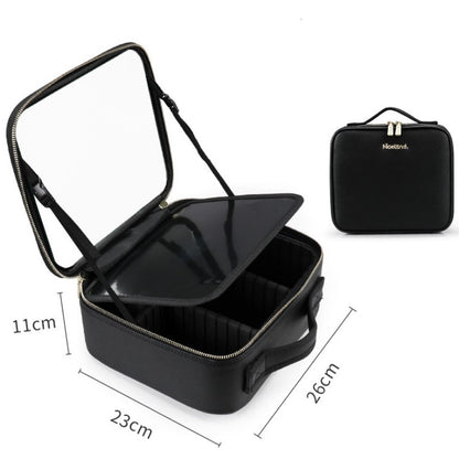 "Illuminate your beauty on the go with our Smart LED Cosmetic Makeup Travel Bag."