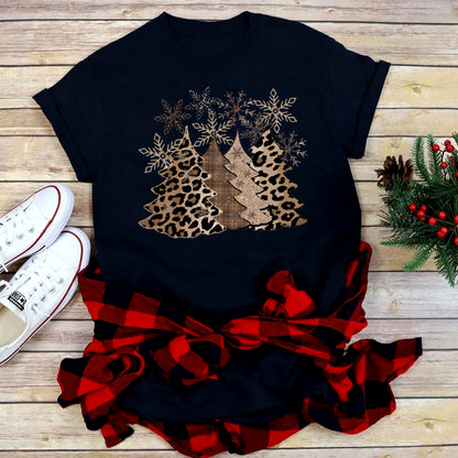 Festive Foreign Trade Christmas Tree T-shirt for Men and Women - celebrate the season in style! image  21