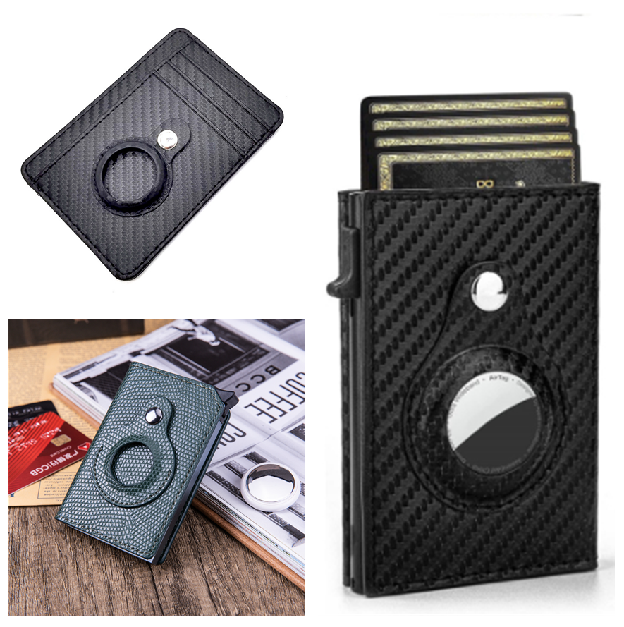 Compact RFID Men's Wallets with Air Tag slot—stylish, secure, and crafted from premium leather. Upgrade today! image 1