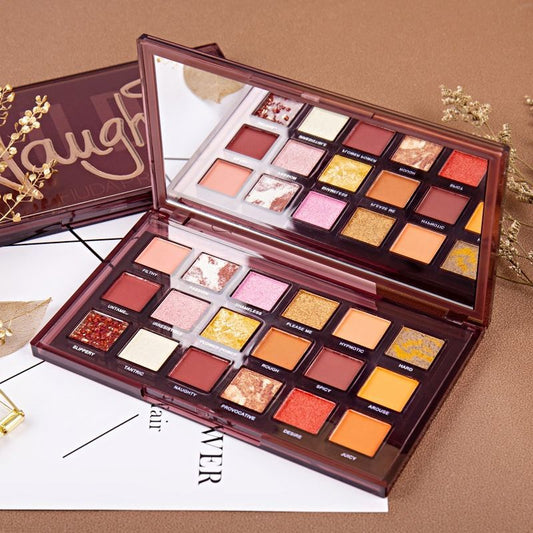  "Dazzle with our 18 Color Matte Bead Lazy Eye Shadow Palette – endless eyeshadow possibilities!"