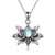 Silver Moonstone Lotus Flower necklace, Pendant Necklace, Jewelry Gifts for Women