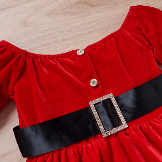 Adorable Toddler Christmas Dress with Hat & Scarf – festive charm for your little one! Available now. image 2
