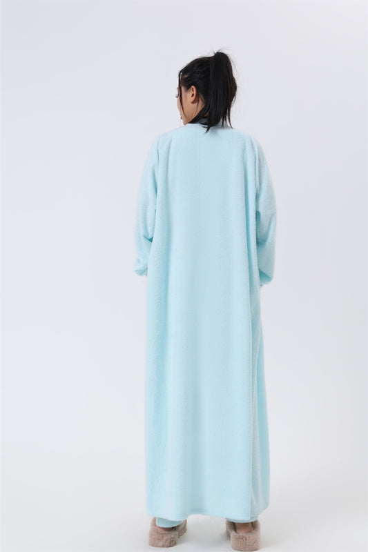  "Chic Knitted Lounge Fuzzy Set: Open Front Cardigan, Crop Tops, Wide-leg Pants. Elevate your style!" image 2