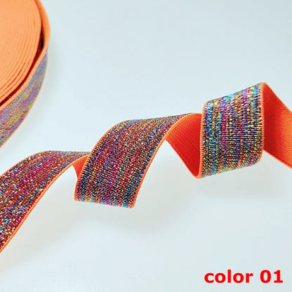 HL 22MM 2 Meters/lot Colorful Hot Stamping Elastic Bands