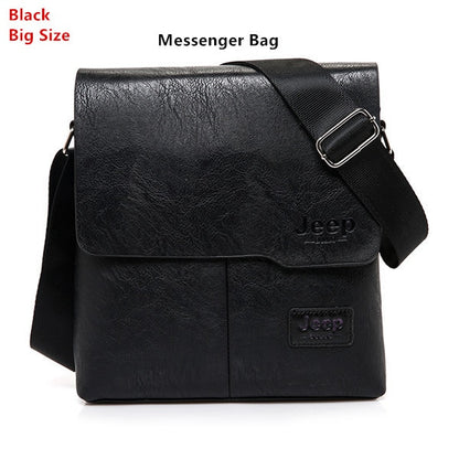 JEEP BULUO Man&#39;s Bag 2PC/Set Men Leather Messenger Shoulder Bags