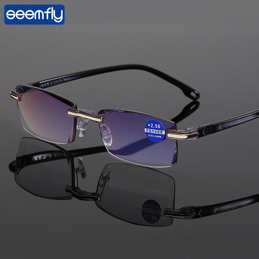 seemfly Reading Glasses Men Anti Blue Rays Presbyopia Goggles