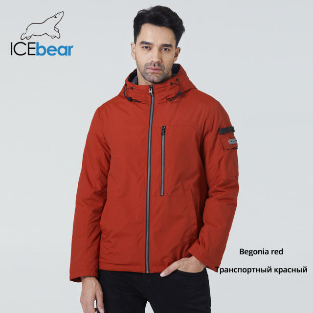 ICEbear 2021 Men&#39;s short jacket autumn stylish coat with a hood high-quality