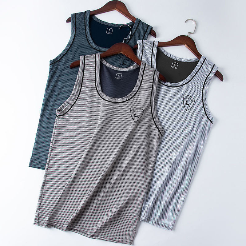 Mens Underwear Sleeveless Tank Top Solid Muscle Vest Undershirts O-neck Sport T-shirt