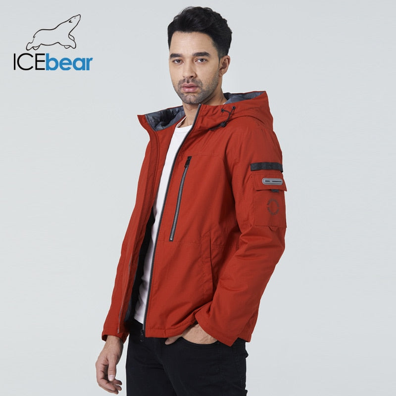 ICEbear 2021 Men&#39;s short jacket autumn stylish coat with a hood high-quality