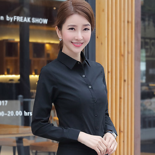 Women Cotton Shirts Women White Shirt Long Sleeve Blouse