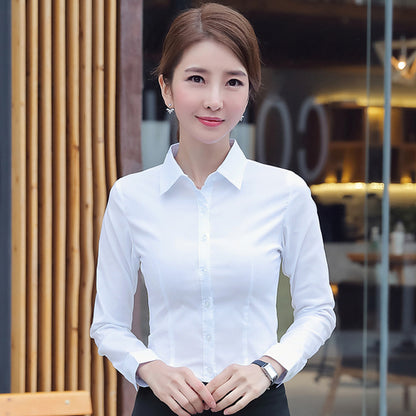 Women Cotton Shirts Women White Shirt Long Sleeve Blouse