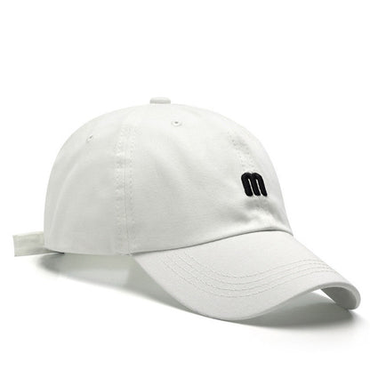 Embroidery Women&#39;s Cap Soft Cotton Men&#39;s Caps for Men M Letter Curved Eaves Baseball Male Hat Hats Apparel Accessories
