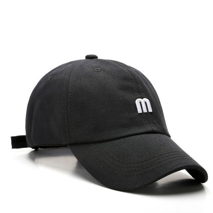 Embroidery Women&#39;s Cap Soft Cotton Men&#39;s Caps for Men M Letter Curved Eaves Baseball Male Hat Hats Apparel Accessories