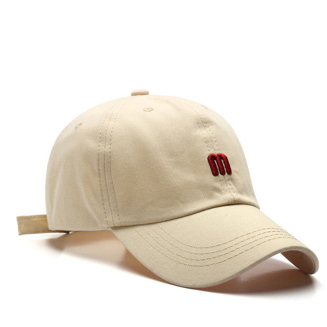 Embroidery Women&#39;s Cap Soft Cotton Men&#39;s Caps for Men M Letter Curved Eaves Baseball Male Hat Hats Apparel Accessories