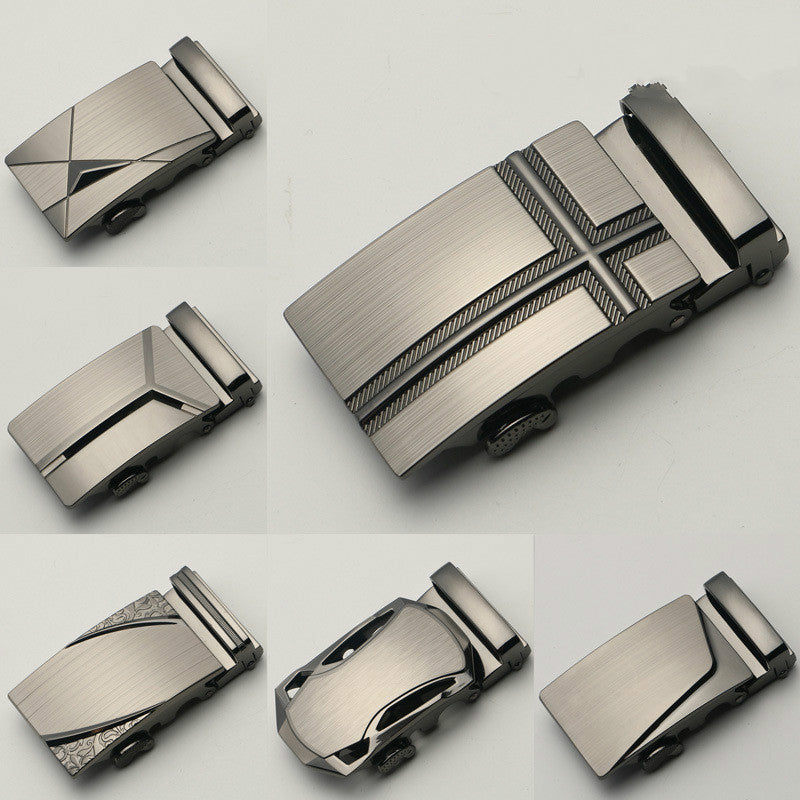 Fashion Men&#39;s Business Alloy Automatic Buckle Unique Men Plaque Belt Buckles for 3.5cm Ratchet Men Apparel Accessories luxury