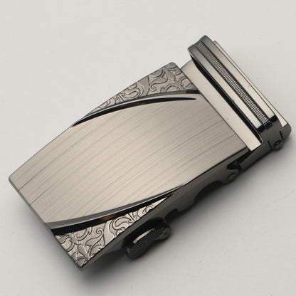 Fashion Men&#39;s Business Alloy Automatic Buckle Unique Men Plaque Belt Buckles for 3.5cm Ratchet Men Apparel Accessories luxury