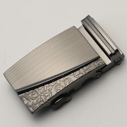 Fashion Men&#39;s Business Alloy Automatic Buckle Unique Men Plaque Belt Buckles for 3.5cm Ratchet Men Apparel Accessories luxury